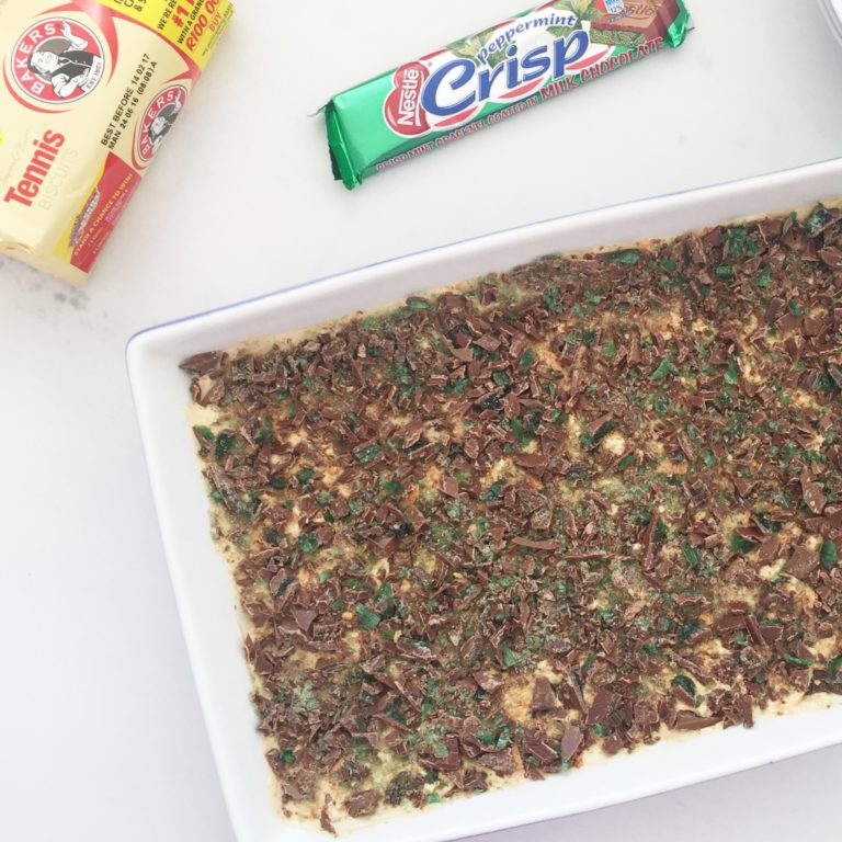 Recipe for a very easy Peppermint Crisp Pudding