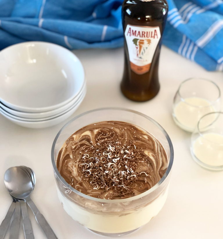 Amarula and peanut butter swirl cheesecake